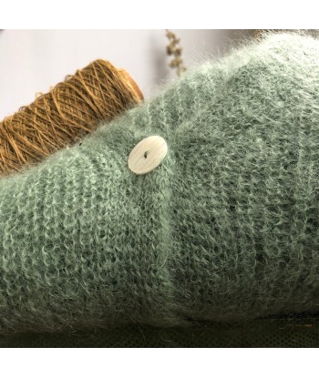 Le gilet Philippine mohair et laine - Vert mousse acheter