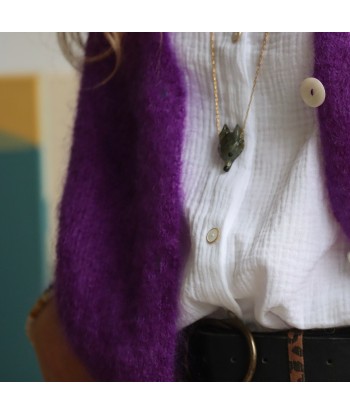 Le gilet Philippine mohair et laine - violet commande en ligne