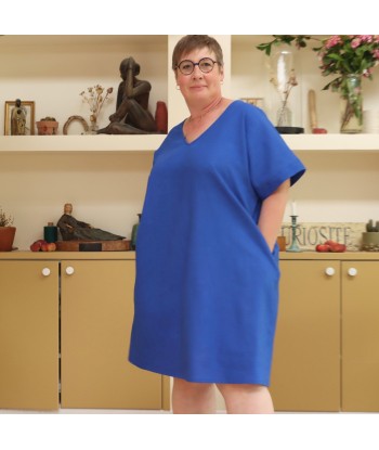 IMPARFAIT93-dernière pièce-Robe Betty lin bleu majorelle sélection de produits