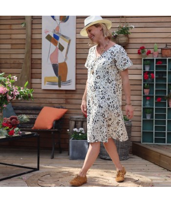 Robe Betty coton fleurs de Sardaigne les muscles