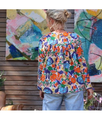 Blouse Ninon - voile de coton fleuri vitaminé chez Cornerstreet bien 