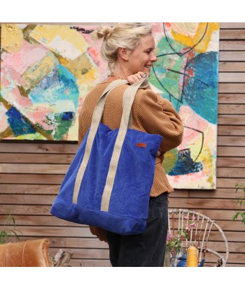 Sac Malo - Velours côtelé bleu majorelle le des métaux précieux