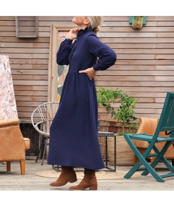 Robe Pomme -  double gaze de coton bleu nuit l'achat 