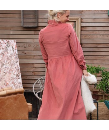 Robe Pomme -  velours milleraies terracotta s'inspire de l'anatomie humaine