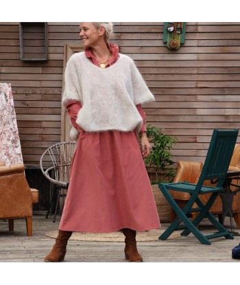 Robe Pomme -  velours milleraies terracotta s'inspire de l'anatomie humaine