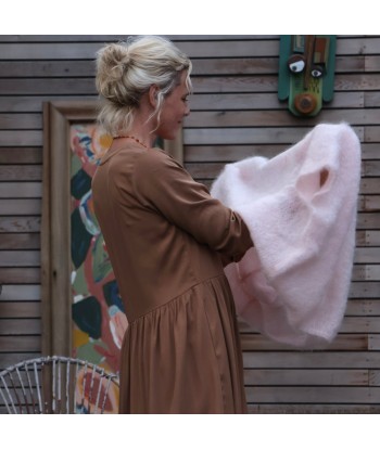 Robe Sia -  sergé de viscose camel le des métaux précieux