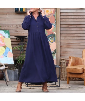 Robe Pomme -  viscose bleu nuit prix