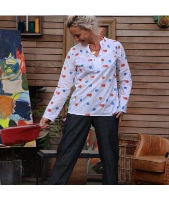 Blouse Léone - coton fruits d'automne vente chaude votre 