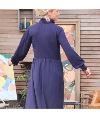 Robe Pomme -  viscose bleu nuit prix