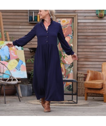 Robe Pomme -  viscose bleu nuit prix