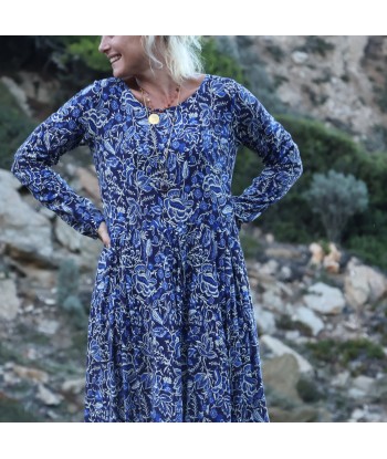 Robe Louisa - viscose fleurs d'antan Venez acheter