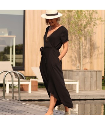 Robe Pénélope viscose noire outlet