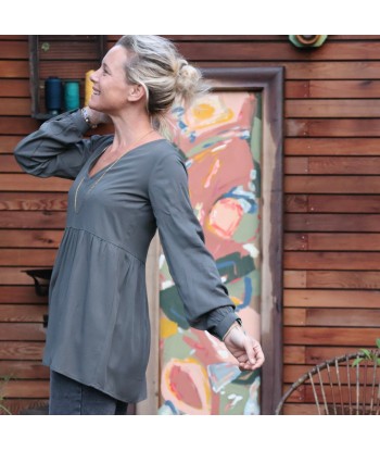 Blouse Noéline - viscose kaki Les êtres humains sont 