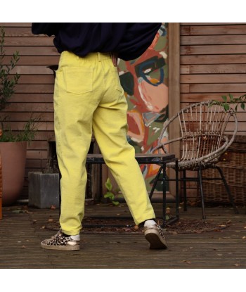 Pantalon Enzo - velours côtelé jaune vif pas cher 