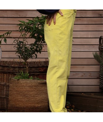 Pantalon Enzo - velours côtelé jaune vif pas cher 