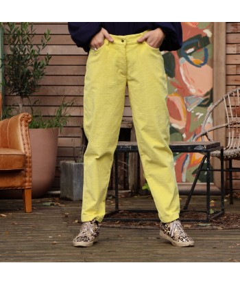 Pantalon Enzo - velours côtelé jaune vif pas cher 