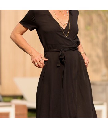 Robe Pénélope viscose noire outlet