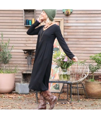 Robe Romane - viscose noire plus qu'un jeu 