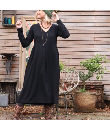 Robe Romane - viscose noire plus qu'un jeu 