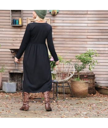 Robe Romane - viscose noire plus qu'un jeu 