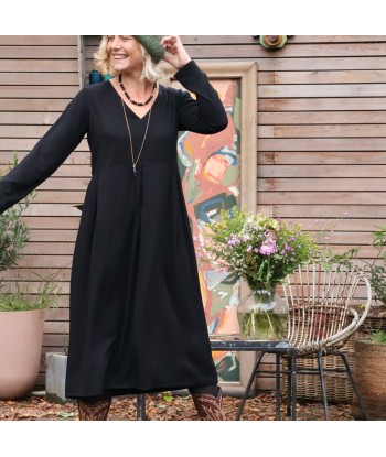 Robe Romane - viscose noire plus qu'un jeu 