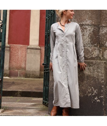 Robe Diane - sergé de coton gris chiné Faites des économies