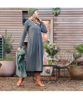 Robe Romane - viscose vert doux le concept de la Pate a emporter 