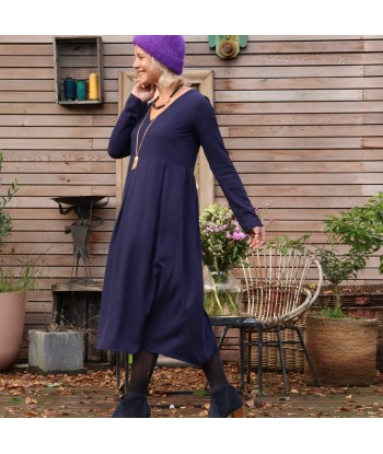 Robe Romane - viscose bleu nuit JUSQU'A -70%! 