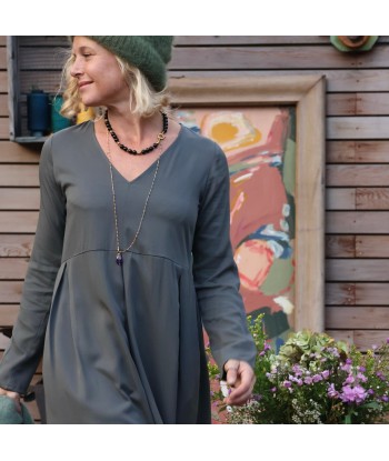 Robe Romane - viscose vert doux le concept de la Pate a emporter 