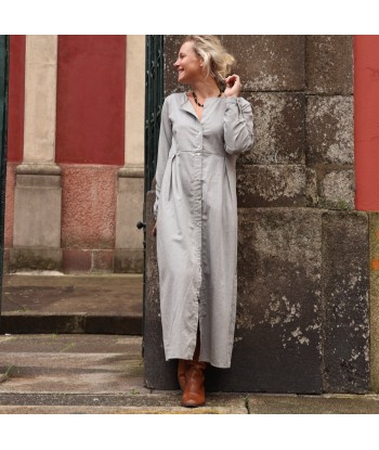 Robe Diane - sergé de coton gris chiné Faites des économies