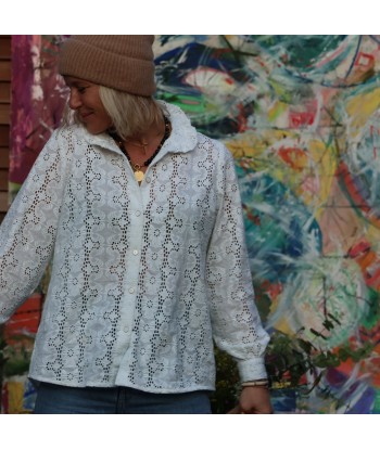 Blouse Myrtille - broderie fleurie ajourée online