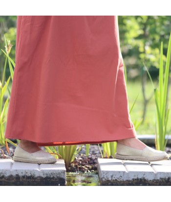 Robe Alba longue sergé de coton terracotta à prix réduit toute l'année