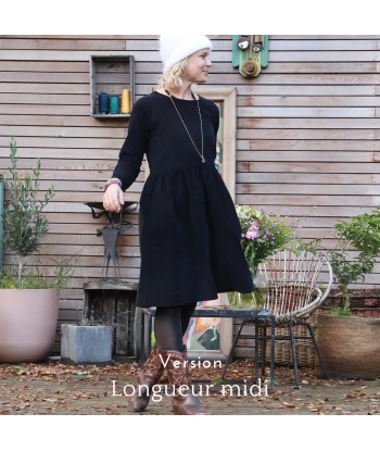 Robe Mia midi - jean noir l'évolution des habitudes 