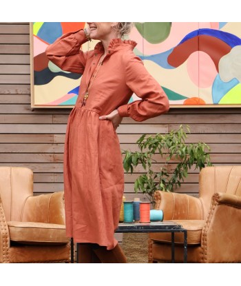 Robe Pomme - longueur midi - lin terracotta 2023