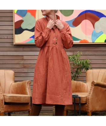 Robe Pomme - longueur midi - lin terracotta 2023