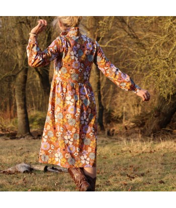 Robe Pomme - longueur midi - coton - flower power Economisez 