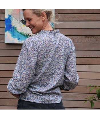 Blouse Léa - voile de coton pétunia Dans la société mordern