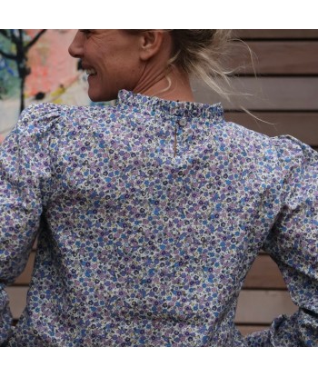 Blouse Léa - voile de coton pétunia Dans la société mordern