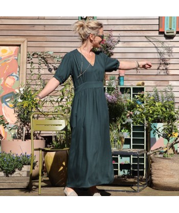 Robe Clara - viscose vert anglais des créatures d'habitude