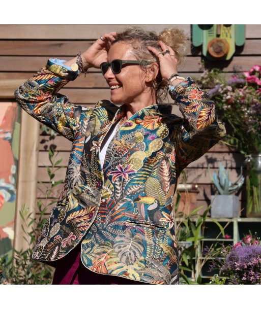 Veste Bertille en jacquard Tropical la livraison gratuite