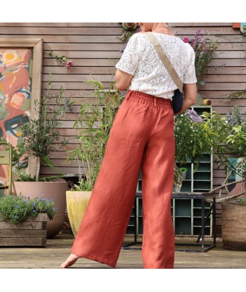 Pantalon Tom - lin terracotta pas chere