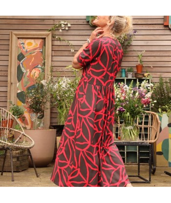 Robe Clara - viscose fraise-chocolat prix pour 