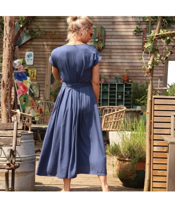 Robe Athéna - viscose indigo en ligne des produits 