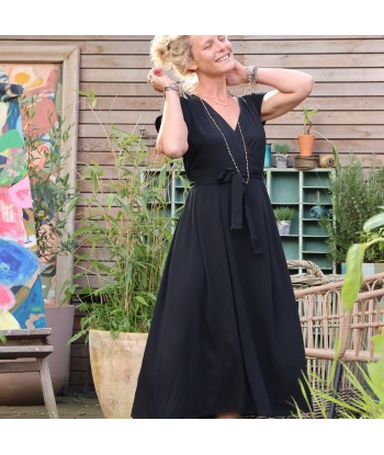 Robe Athéna - viscose noire livraison et retour toujours gratuits