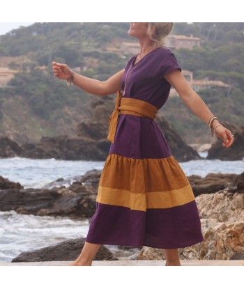 Robe Gitane - lin lilas prix