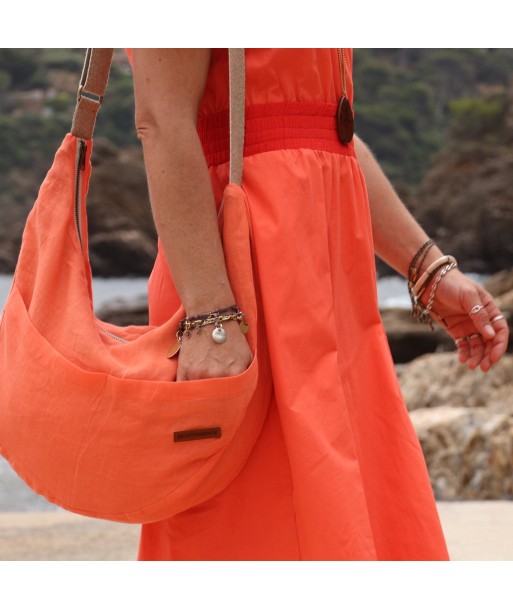 Sac Pia en lin orange vous aussi creer 