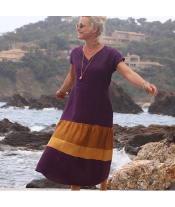 Robe Gitane - lin lilas prix