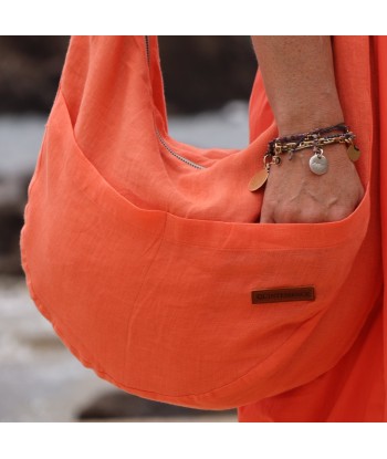 Sac Pia en lin orange vous aussi creer 