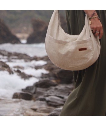 Sac Pia en lin naturel argent chez Cornerstreet bien 