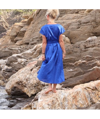 Robe Athéna - lin bleu majorelle Comment ça marche